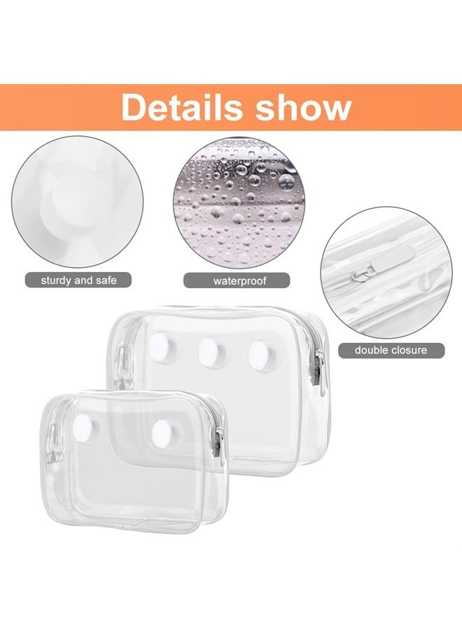 Everfunny 3 Packs Clear Bogg Beach Tote Bag with 2 Pack Insert Hooks Accessories for Bogg Bags Travel Makeup Clean Toiletry Brush Organizer Cosmetic Divider Storage Inner Pouch - Image 4
