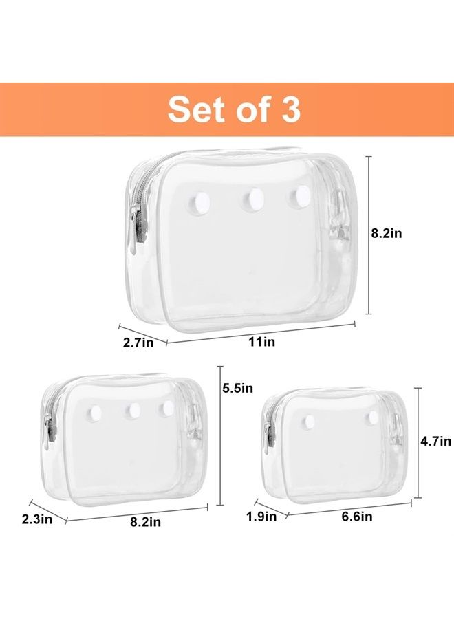 Everfunny 3 Packs Clear Bogg Beach Tote Bag with 2 Pack Insert Hooks Accessories for Bogg Bags Travel Makeup Clean Toiletry Brush Organizer Cosmetic Divider Storage Inner Pouch - Image 5