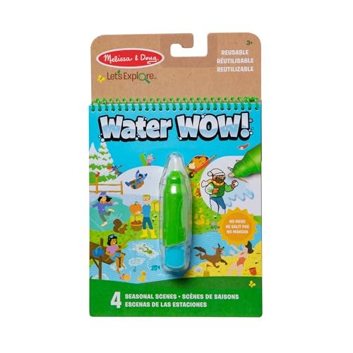 Melissa & Doug Let’s Explore Water Wow! Seasons Water-Reveal Pad – Reusable On The Go Travel Activity - FSC Certified - Image 1