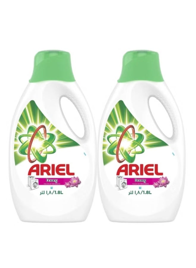 Ariel Automatic Power Gel Laundry Detergent, Touch of Freshness of Downy, 1.8L, Pack of 2