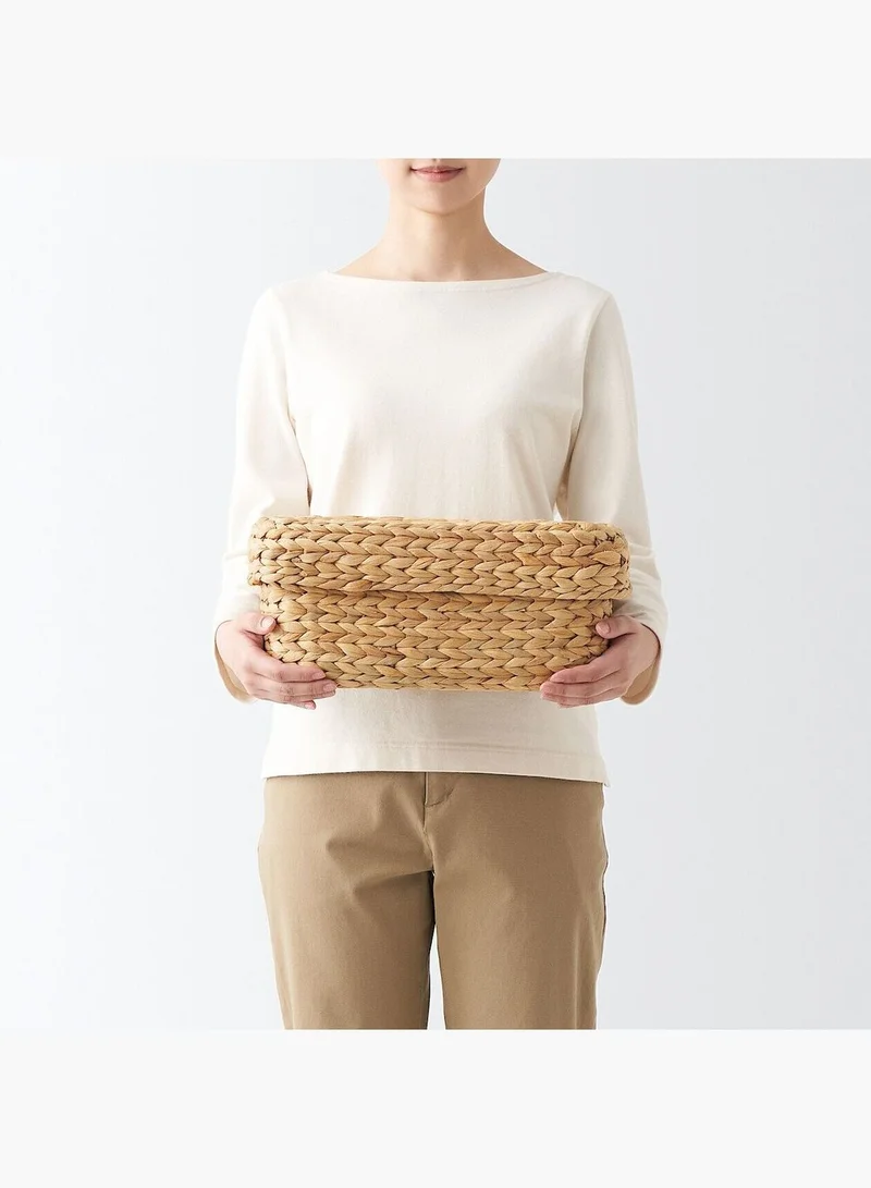 MUJI Water Hyacinth Rectangle Basket With Lid MeduimW 37 x D 26 x H 17 cm