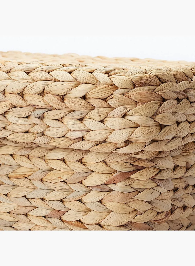 MUJI Water Hyacinth Rectangle Basket With Lid MeduimW 37 x D 26 x H 17 cm