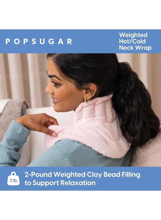 PopSugar Weighted Hot And Cold Neck Wrap, Microwavable Heated Pad For Neck And Shoulder Pain Relief, Reusable Heat And Cold Pack - Image 4