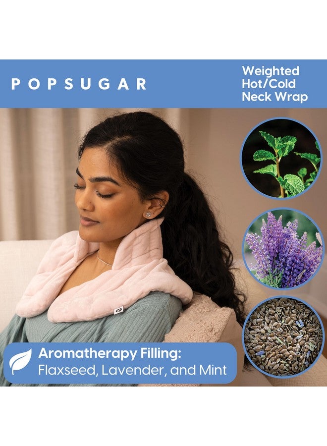 PopSugar Weighted Hot And Cold Neck Wrap, Microwavable Heated Pad For Neck And Shoulder Pain Relief, Reusable Heat And Cold Pack - Image 3