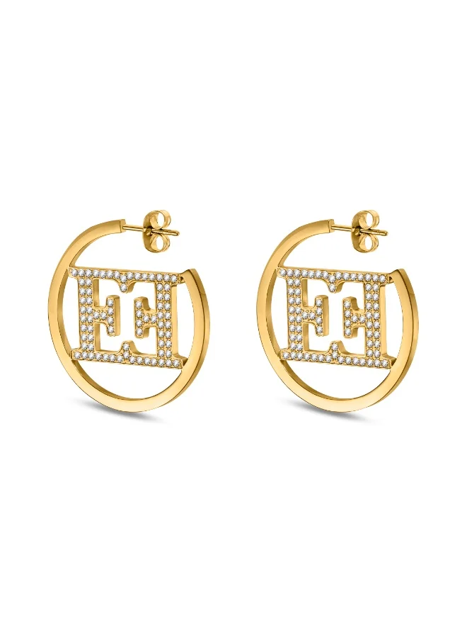 ESCADA Estelle Gold Plated Earring For Women With Escada Logo