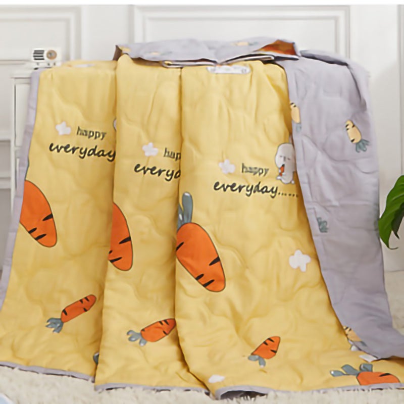 Cooling Blanket 180x200cm Breathable Lightweight Summer Comforter - Machine Washable Polyester Portable Blanket for Home, Work or Travel - Image 2