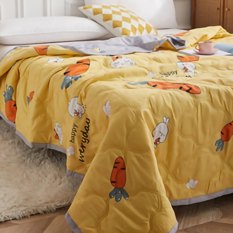 Cooling Blanket 180x200cm Breathable Lightweight Summer Comforter - Machine Washable Polyester Portable Blanket for Home, Work or Travel - Image 5