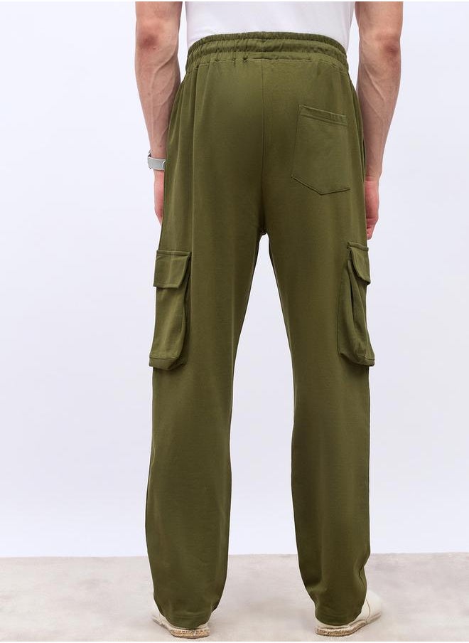 Styli - Oversized Straight Leg Joggers with Cargo Pockets - Image 1
