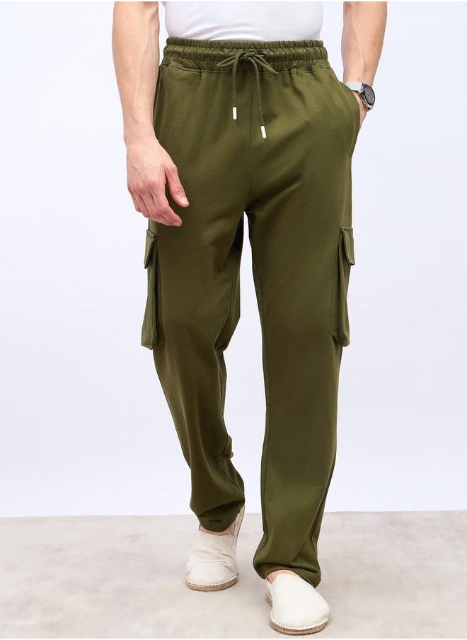 Styli - Oversized Straight Leg Joggers with Cargo Pockets - Image 1