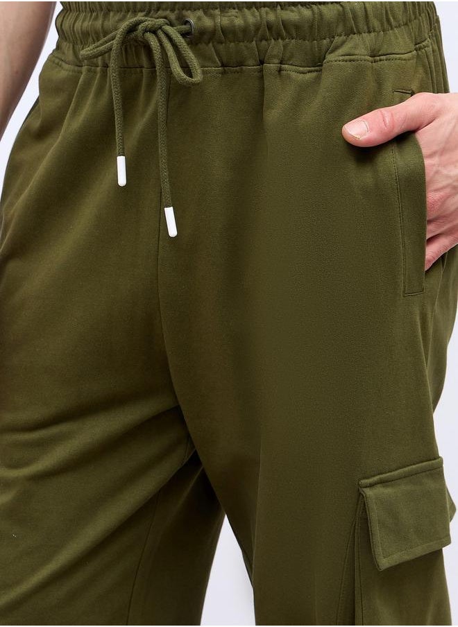 Styli - Oversized Straight Leg Joggers with Cargo Pockets - Image 1