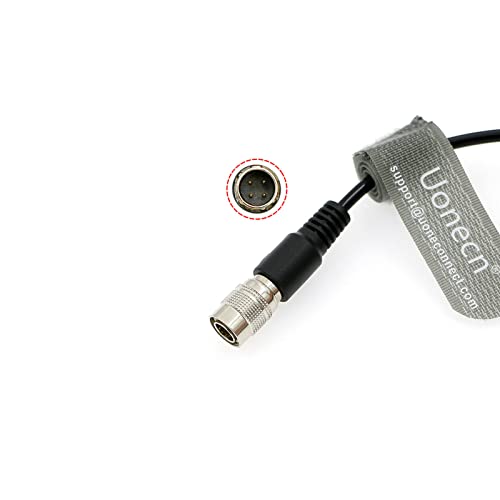 Uonecn Sound Devices Spring Cable Right Angle DC to 4 pin Hirose Male Power Cable for Zoom F8 for 688 644 633 Blackmagic Cinema Camera 4k - Image 3