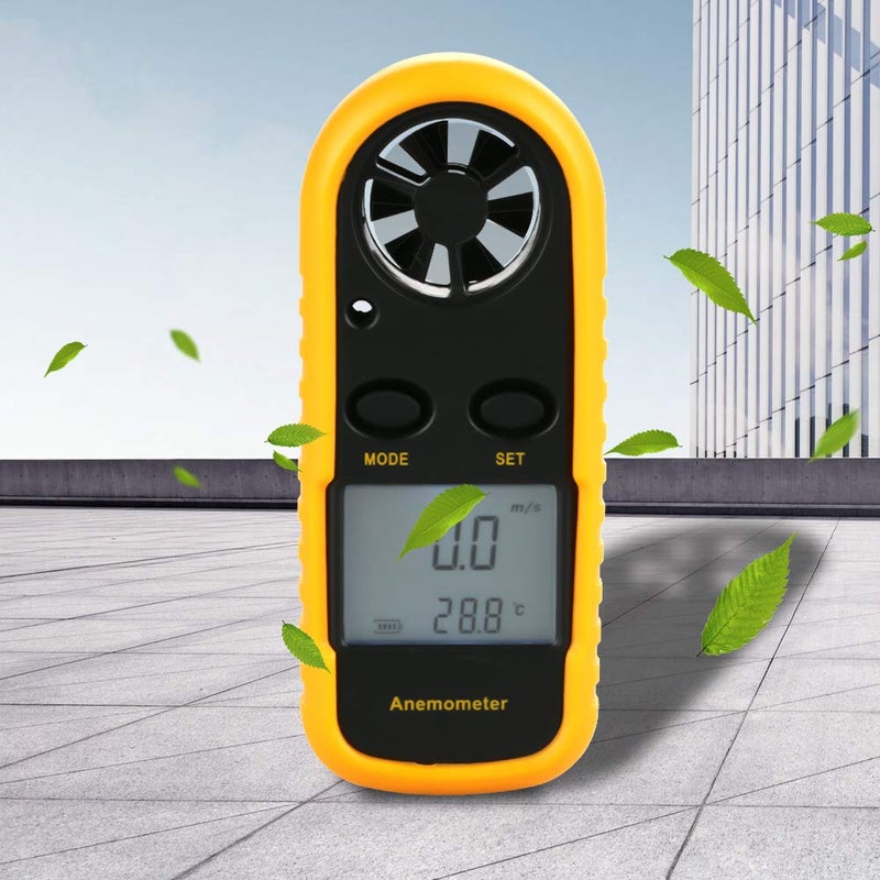 مقياس سرعة الرياح الرقمي مع إضاءة خلفية LED لركوب الأمواج والصيد وتسلق الجبال - Image 3