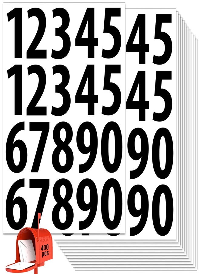 TRYXN 400 PCS Number Stickers, 2" Waterproof Mailbox Number Label, Consecutive Numbers 0-9, Self-Adhesive and Residue-Free, Ideal for Mailboxes, Storage Boxes, Organizers, Cabinets and More - Image 1