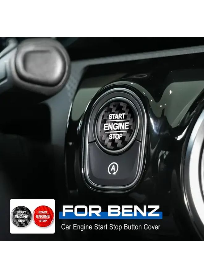 Red Carbon Fiber Engine Start Button Sticker for GLB GLE GLS CLA Car Interior Decoration - Image 3