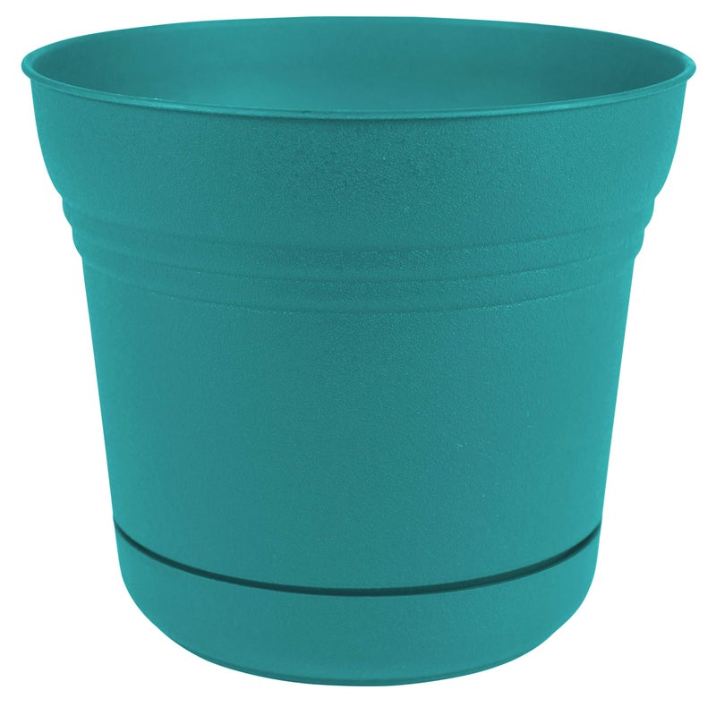 Bloem Sp0726 Saturn Planter W/Saucer 7"" Bermuda Teal  7""