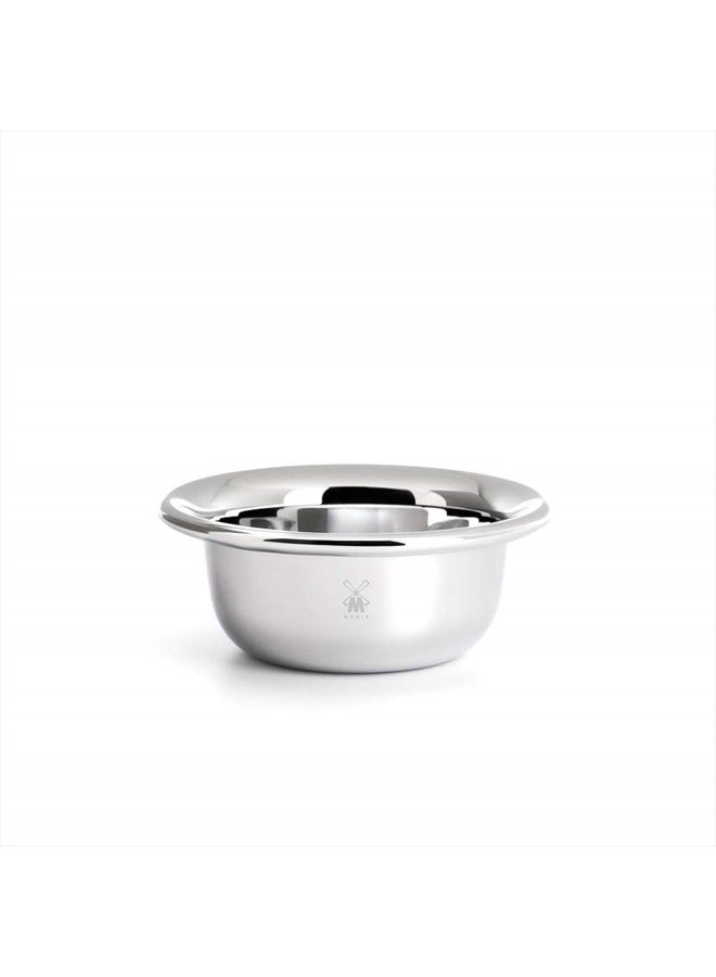 M MÜHLE MÜHLE Shaving Soap Dish - Chrome Plated Stainless Steel Bowl, Luxury Shave Accessory for Men - Image 1