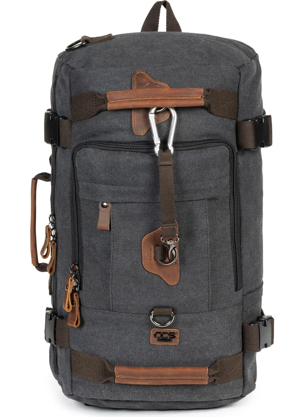 Necati Çanta Necati Bag 15.6 Laptop Compartment Canvas Fabric Mountaineer & Travel & Daily Multi Compartment Back and Shoulder & Handbag Black