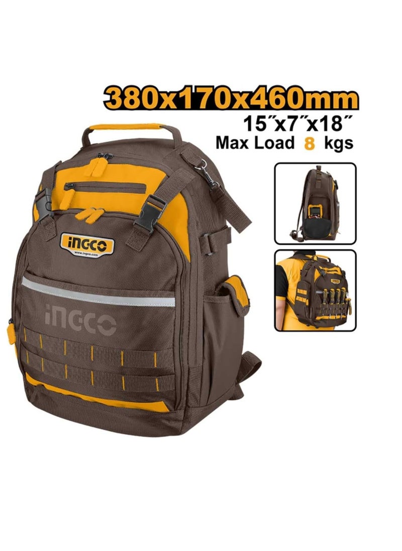 INGCO Hand Tools Tool Backpack 38x17x46 cm - HBP01028  - Image 4