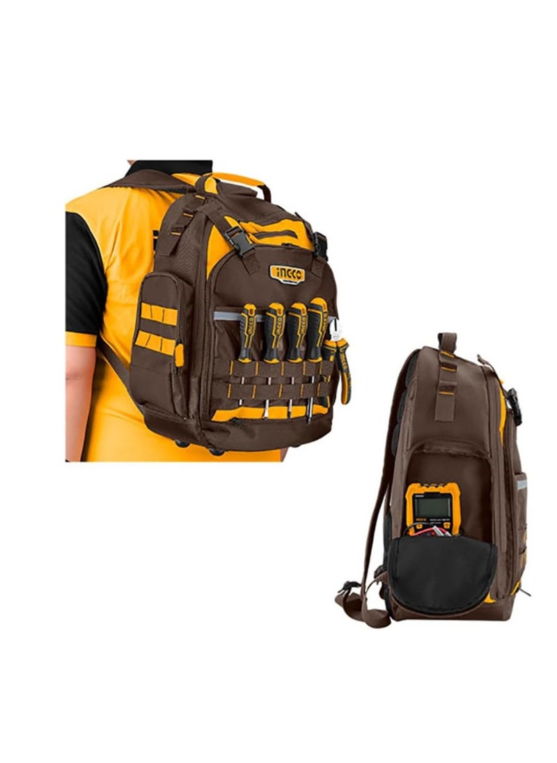 INGCO Hand Tools Tool Backpack 38x17x46 cm - HBP01028  - Image 3