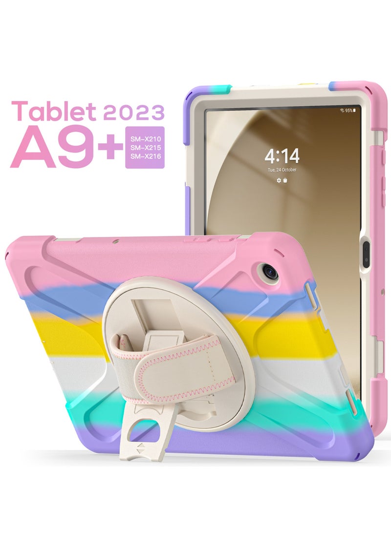Captaintech Case for Galaxy Tab A9 Plus/A9+ 5G 11 Inch 2023 (SM-X210/X215/X216/X218), Heavy Duty Shockproof Rugged Protective Case Cover with Pen Holder Hand Strap Kickstand - Image 2