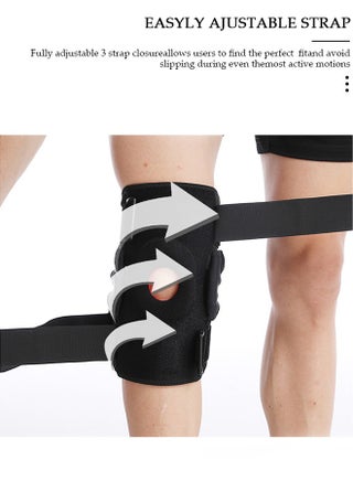Professional Knee Pad Knee Brace with Side Stabilizers and Patella Gel Pads Adjustable Compression Knee Support Braces for Knee Pain Meniscus Tear ACL MCL Arthritis Joint Pain Relief Injury Recovery - view 5