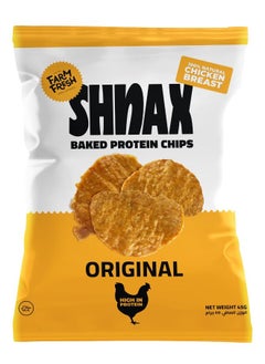 Shnax Baked Protein Chicken Chips Original 45g (13g of Protein)  - Image 1
