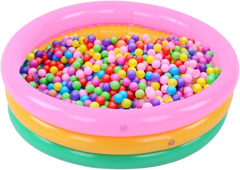 ويوبلز حوض استحمام قابل للنفخ للأطفال الرضع، مسبح هوائي للأطفال الصغار، حوض استحمام دائري الشكل بألوان زاهية مع مقعد مركزي مبطن ناعم (كبير) - Image 2