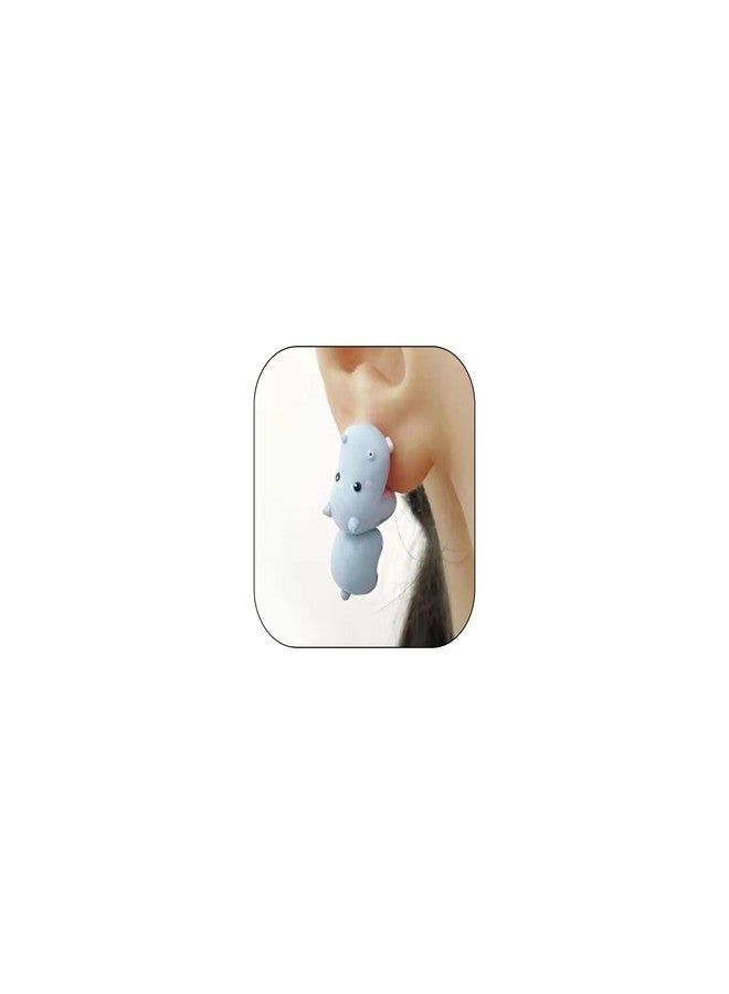 YANCHUN 6 Pairs Cute Animal Bite Earrings for Women 3D Clay Earrings Animal Cartoon Biting Ears Stud Earrings Jewelry Gifts - Image 1