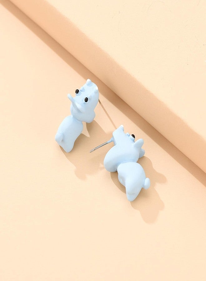 YANCHUN 6 Pairs Cute Animal Bite Earrings for Women 3D Clay Earrings Animal Cartoon Biting Ears Stud Earrings Jewelry Gifts - Image 4