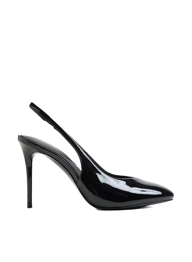 Annalore Ladies Black Heeled Shoes