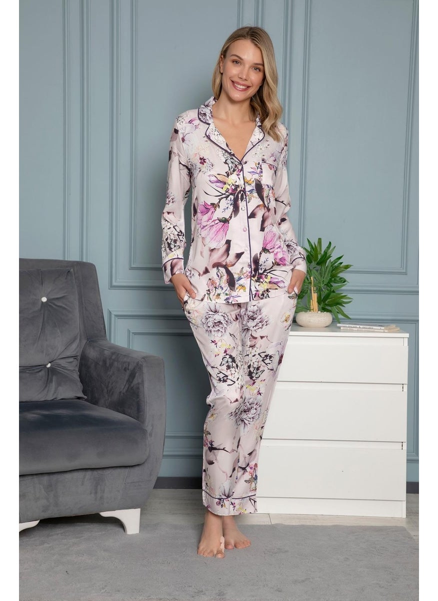 Women's Floral Patterned Shirt Collar Buttoned Front Pajama Set - pzsku/Z3AF9DCC737B7C07402C9Z/45/_/1740068120/06d5a229-7792-41cf-9e63-0328313b2bfe