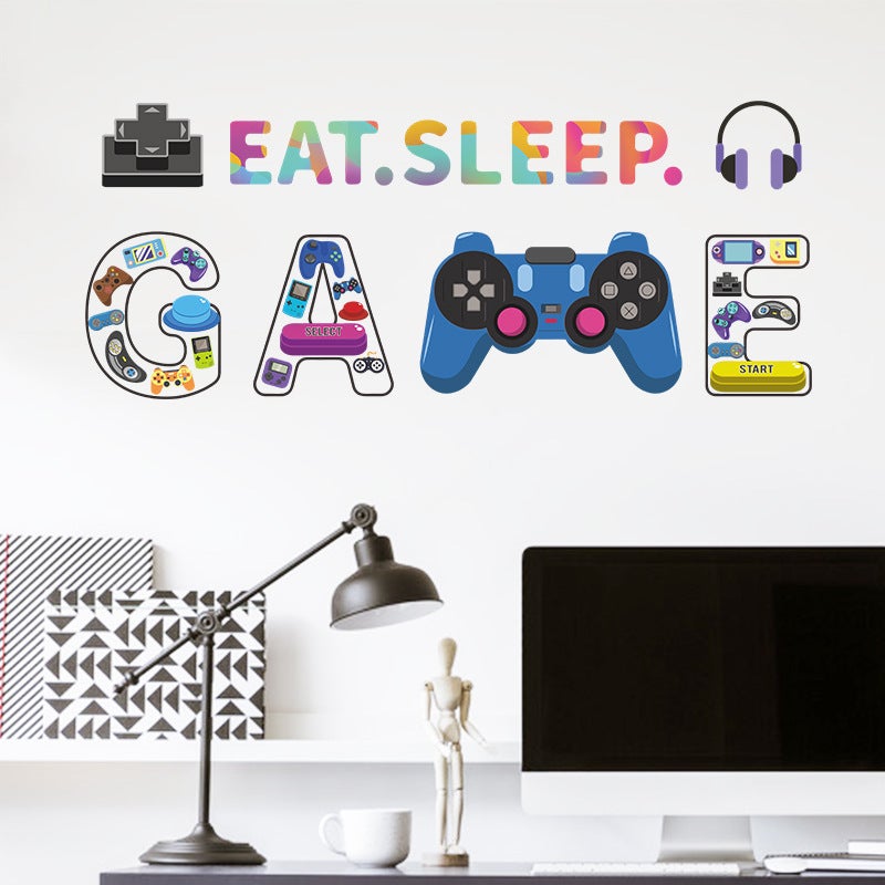 Wall Stickers Eat Sleep Game Boy Room Wall Self-Paste Mg93-22 - Image 2