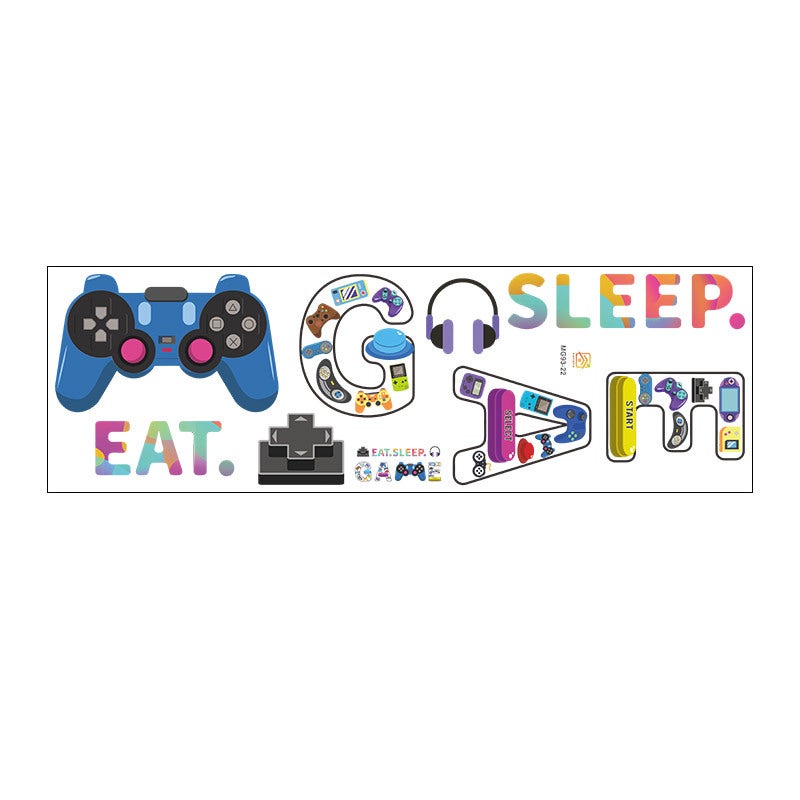 Wall Stickers Eat Sleep Game Boy Room Wall Self-Paste Mg93-22 - Image 1