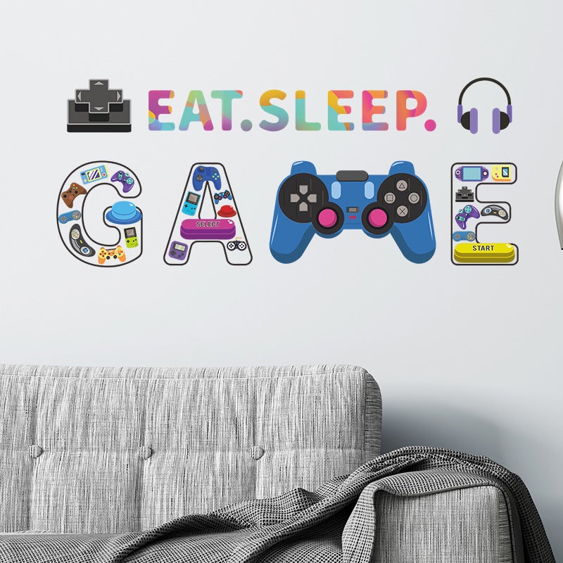 Wall Stickers Eat Sleep Game Boy Room Wall Self-Paste Mg93-22 - Image 5