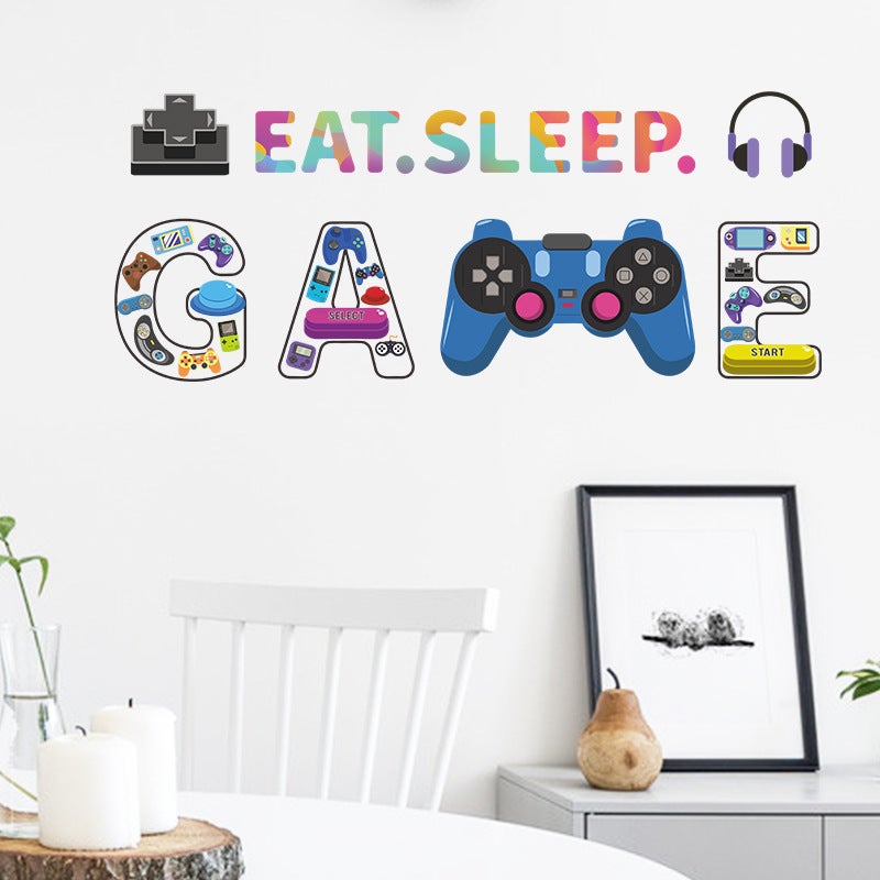 Wall Stickers Eat Sleep Game Boy Room Wall Self-Paste Mg93-22 - Image 4