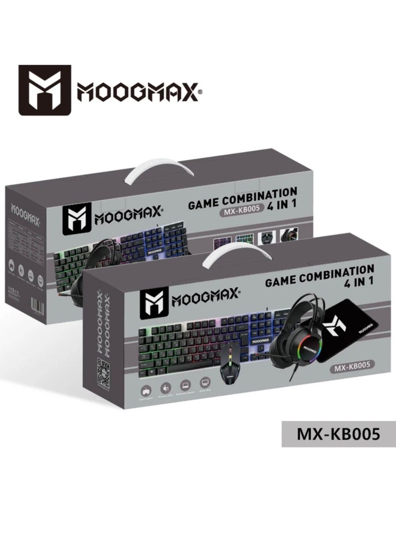 Moog Max MX-KB005 Keyboard + Mouse + Headset Gaming Package - Image 1