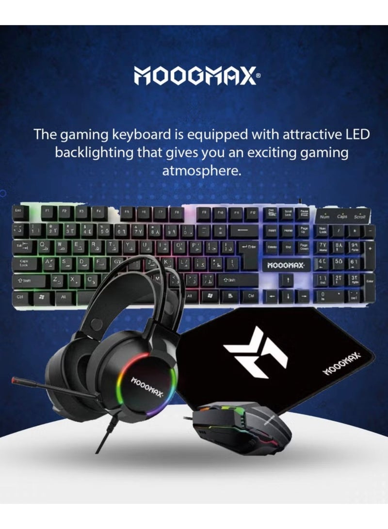 Moog Max MX-KB005 Keyboard + Mouse + Headset Gaming Package - Image 2