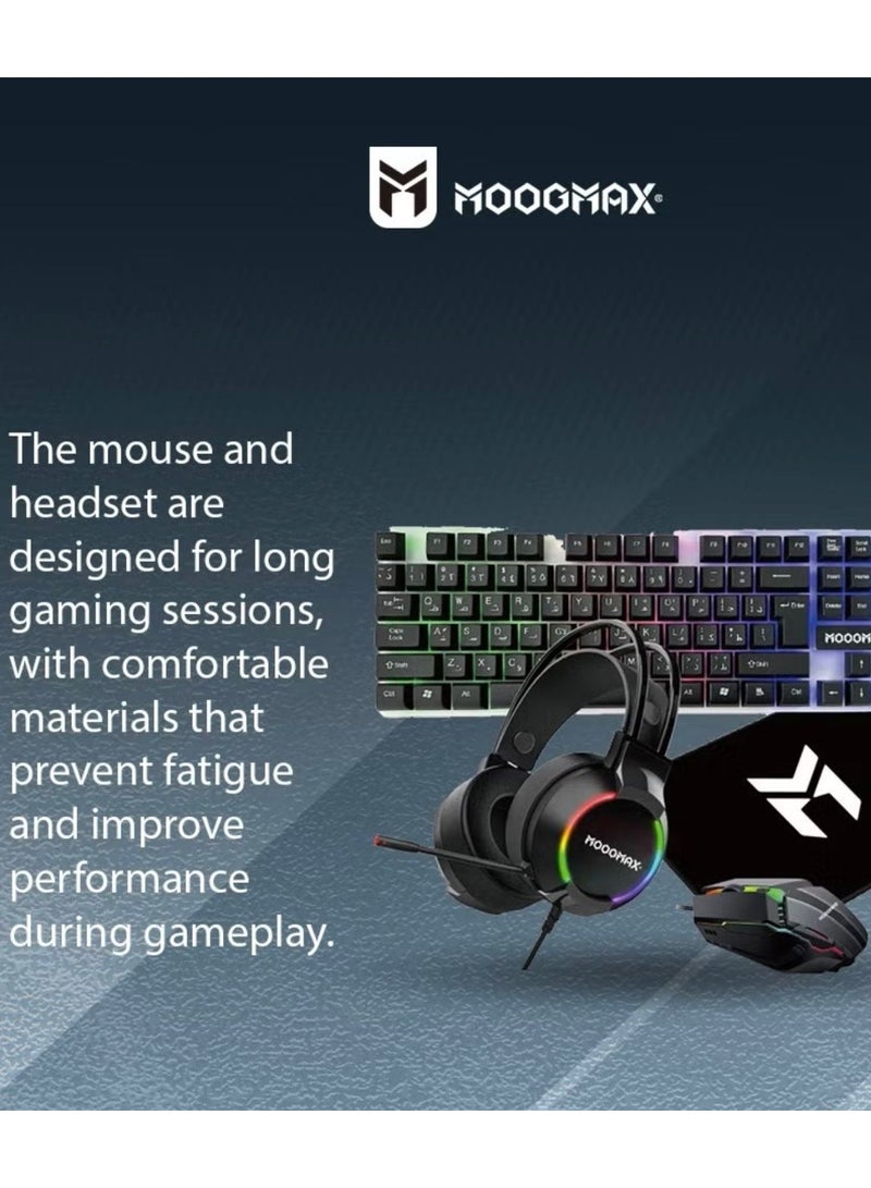 Moog Max MX-KB005 Keyboard + Mouse + Headset Gaming Package - Image 3