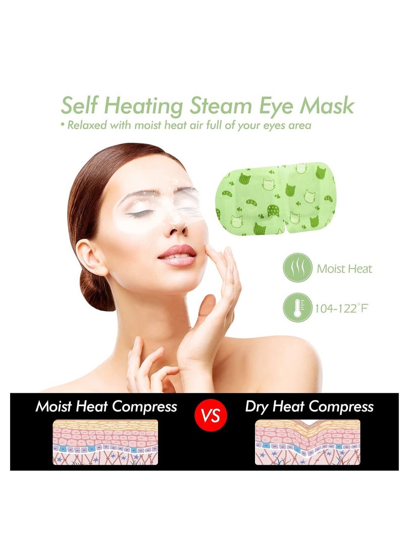 KASTWAVE Heated Eye Mask 10 Packs Eye Masks for Dark Circles and Puffiness Dry Eyes Stress Relief Disposable Steam Eye Mask Works Better with Eye Cream Portable for Beauty Personal Care Unscented - Image 4