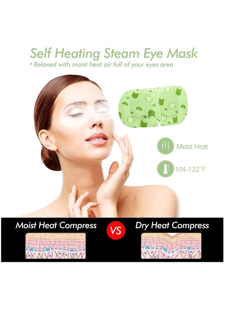 KASTWAVE Heated Eye Mask 10 Packs Eye Masks for Dark Circles and Puffiness Dry Eyes Stress Relief Disposable Steam Eye Mask Works Better with Eye Cream Portable for Beauty Personal Care Unscented - Image 3