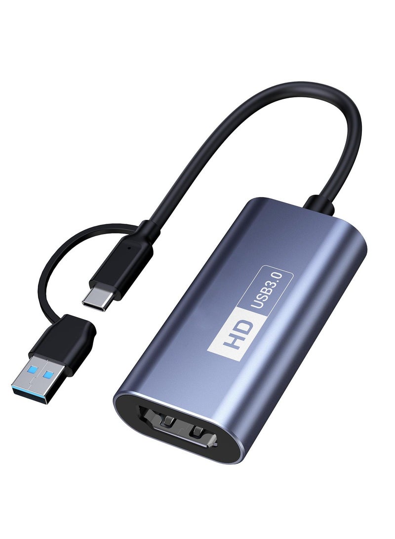 Y&D 4K HDMI Capture Card - USB 3.0 to USB-A/C, 1080P 60FPS Video for Live Streaming/ Gaming/ Meeting, Compatible with Windows/Mac OS System, Switch PS4/5 Xbox OBS Zoom - Image 1