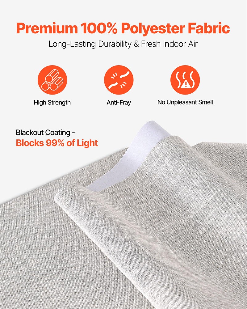VEVOR Panel Track Blinds, Extendable Track from 45.8 in to 86 in W, Trimmable Panel Curtains Up to 96 in H, Vertical Blackout Panel Blinds for Sliding Doors, Patio Doors, Room Divider, Light Gray - Image 3