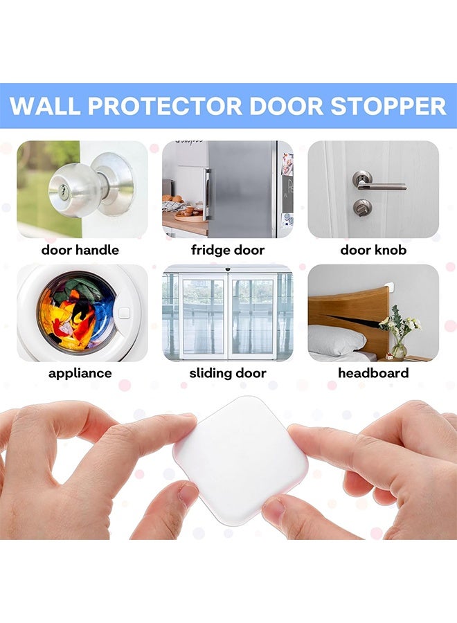 ليمون 9 قطع من سدادات الأبواب الجدارية، مصنوعة من مطاط ناعم يحمي المقبض والجدار، كما أنها مزودة بواقي جداري، مع لاصق خلفي يسمح بتركيب سريع وسهل على جدران المنزل والمكتب والمدرسة. - Image 3