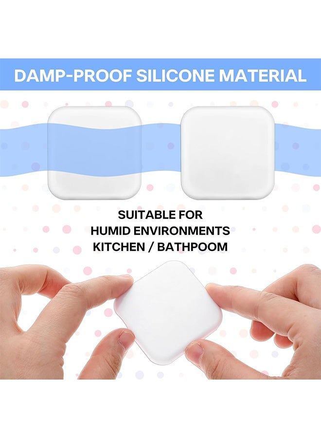 ليمون 9 قطع من سدادات الأبواب الجدارية، مصنوعة من مطاط ناعم يحمي المقبض والجدار، كما أنها مزودة بواقي جداري، مع لاصق خلفي يسمح بتركيب سريع وسهل على جدران المنزل والمكتب والمدرسة. - Image 5