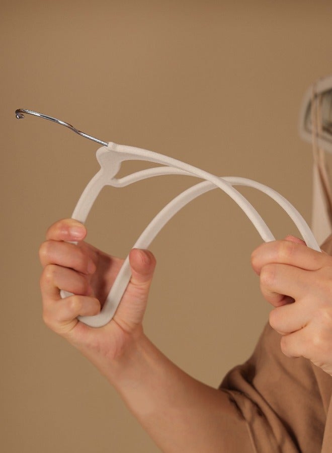 Non-slip non-marking flocked hanger 10 pcs  - Image 3
