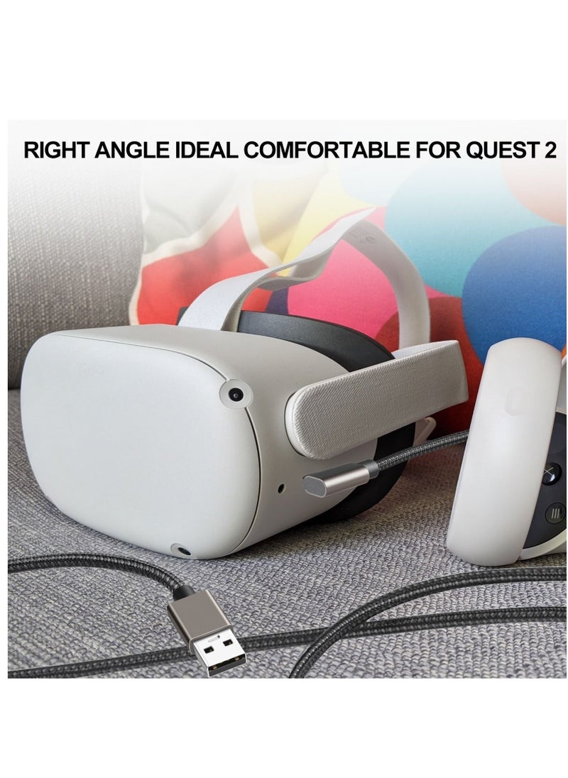 VR Link Cable 16FT Compatible with Oculus/Meta Quest 2 Accessories and Steam VR USB 3.0 to Type C Long Charger Cord High Speed PC Data Transfer for Gaming PC VR Headset and USB C Charger