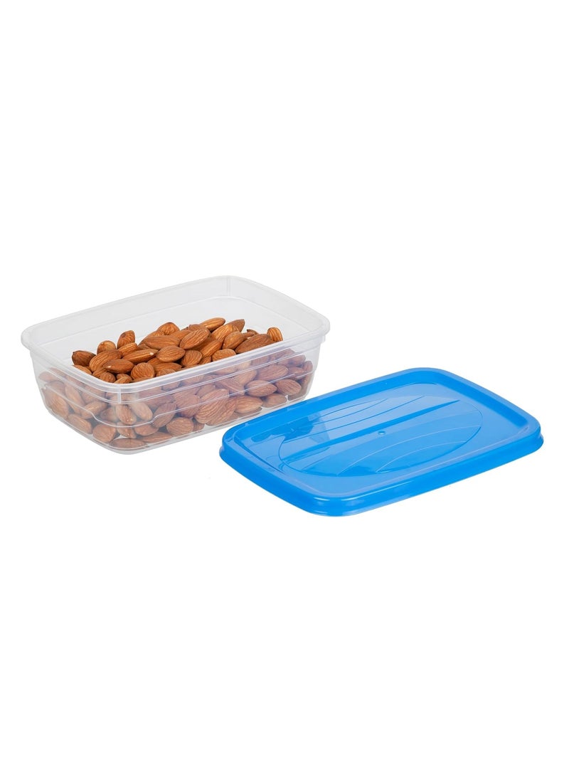 DIVHUK DIVHUK Plastic Rectangular Food Storage Container with Air Tight Lid Kitchen Container Meat Box Fridge and Freezer Storage Boxes Bowl 6 Pcs 225ml 325ml 650ml 1250ml 2200ml 3500ml  - Image 2