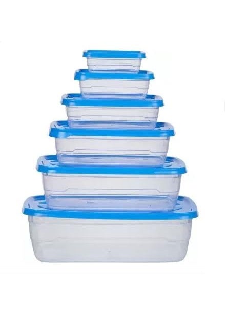 DIVHUK DIVHUK Plastic Rectangular Food Storage Container with Air Tight Lid Kitchen Container Meat Box Fridge and Freezer Storage Boxes Bowl 6 Pcs 225ml 325ml 650ml 1250ml 2200ml 3500ml  - Image 4