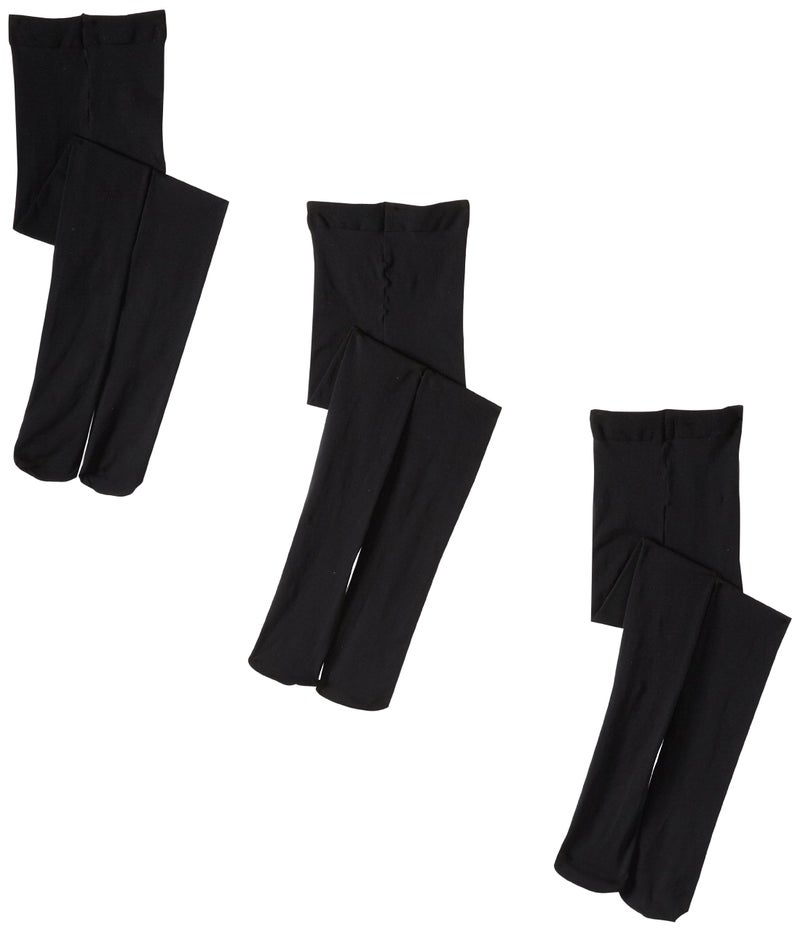 Jefferies Socks Big Girls' Smooth Tights, Black, 10-14 Years (Pack of 3) - Image 1