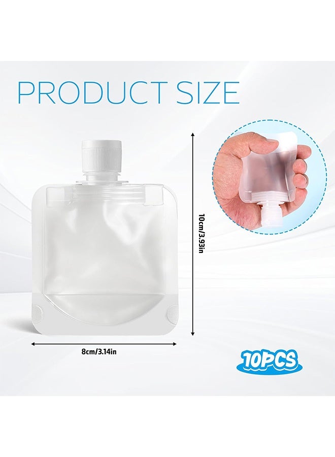 10Pcs Travel Pouches for Toiletries, 30mlLeak Proof Squeeze Pouches, Refillable Stand Up Pouches Travel Containers for Shampoo, Conditioner - Image 2